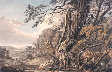 Paisaje con figuras